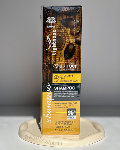 شامپو تقویتکننده و ضد ریزش مو لایتنس مدل Argan Oil حجم 900 میلیلیتر